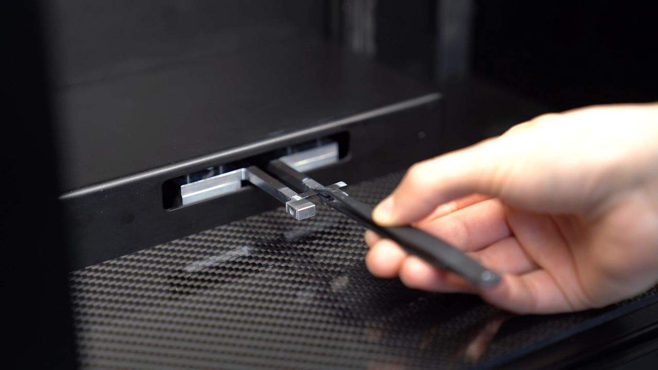 Sample being placed in LaTIMA